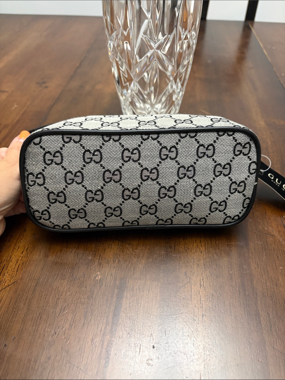 GG Gray and Black Canvas Wristlet with dust bag. New with tags. - Picture 6 of 11